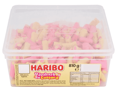 Haribo Rhubarb & Custard Sweets, Approx. 300 Pieces