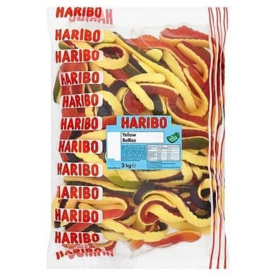 Haribo Yellow Bellies Giant Snake Sweets, 3kg