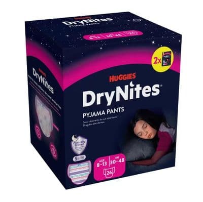 Huggies DryNites Girls Pyjama Pants Nighttime Protection 8–13 Years
