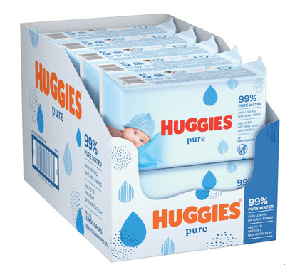 Huggies Pure Baby Wipes 10 x 72 Pack (720 Wipes)