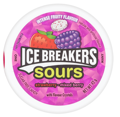 Ice Breakers Strawberry & Mixed Berry Sours, 42g