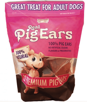 Irish Rover Natural Pig Ears Dog Treats 20 Pack