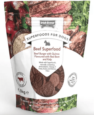 Irish Rover Superfoods for Dogs, Beef Burger Quinoa Beet Kelp 1.5kg