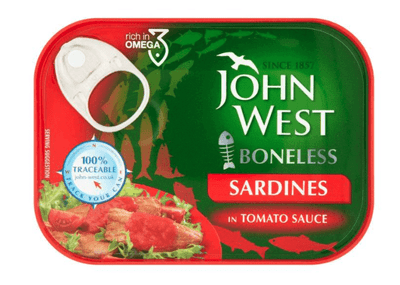 John West Boneless Sardines in Tomato Sauce, 12 x 95g