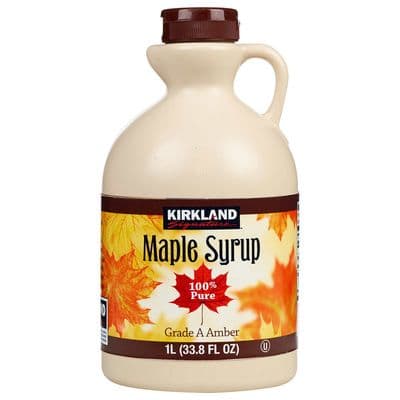 Kirkland Signature 100% Pure Grade A Amber Maple Syrup, 1 Litre Bottle