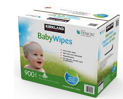 Kirkland Signature Baby Wipes Ultra Soft 900 Wipes with Flip-Top Lid Dispenser