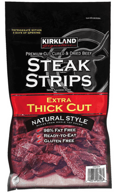 Kirkland Signature Extra Thick Cut Premium Cured & Dried Beef Steak Strips 300g
