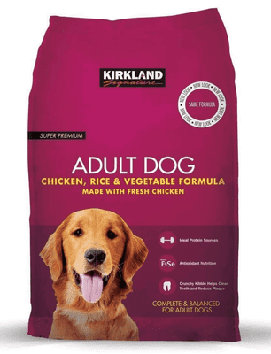 Kirkland Signature Super Premium Adult Complete Dog Food, Chicken, Rice & Vegetable Formula, 12kg