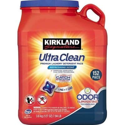Kirkland Signature Ultra Clean Laundry Detergent Pacs, 152 Pack