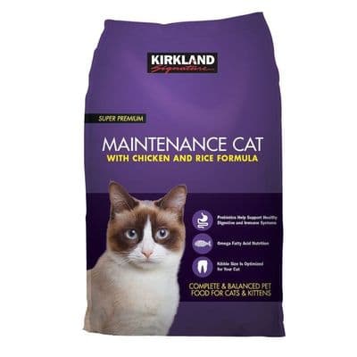 Kirkland Super Premium Maintenance Complete Cat Food Chicken & Rice 11.34kg