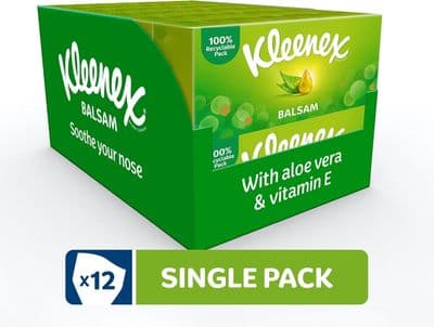 Kleenex Balsam Aloe Vera Tissues 12×64 Sheets