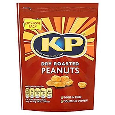 KP Dry Roasted Peanut 1kg Zip Close Bag, Source of Fibre and Protein