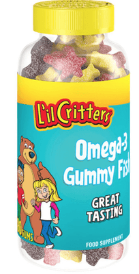 L'il Critters Omega-3 DHA Chewable Gummy Fish for Children - 180 Gummy Fish