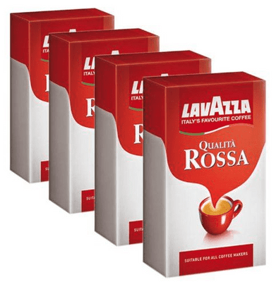 Lavazza Rossa Ground Coffee (4 Packs of 250g)