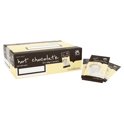 Lichfield Fairtrade Hot Chocolate Sachets - 50 x 28gm