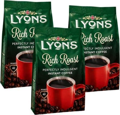 Lyons Rich Roast Instant Coffee Refill Pouches, 3x70g
