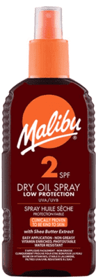 Malibu Sun SPF 2 Non-Greasy Dry Oil Spray 200ml