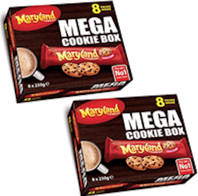 Maryland Chocolate Chip Cookies Mega Box 8 x 230 (Pack of 2)