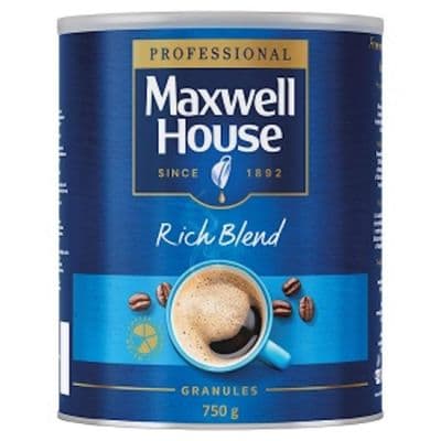 Maxwell House Rich Blend Coffee Granules 750g Tin, Instant Coffee