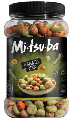 Mitsuba Wasabi Mix 800g, Spicy Rice Snacks, Light & Crisp