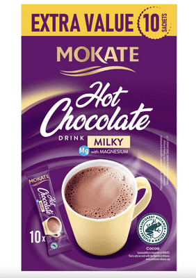Mokate Instant Hot Chocolate Drink Milky Magnesium (10 Sachets)