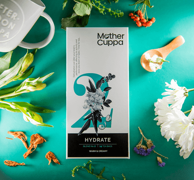 Mother Cuppa Hydrate Blend Herbal Tea for Women Blend 2, 14 Bags
