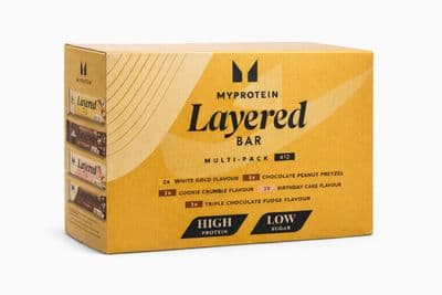 MyProtein Layered Protein Bar Variety Pack, 12 x 60g