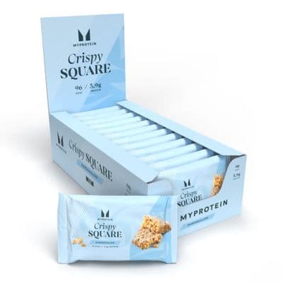 MyProtein Marshmallow Crispy Square 12 × 30g Bars – 96 kcal Each