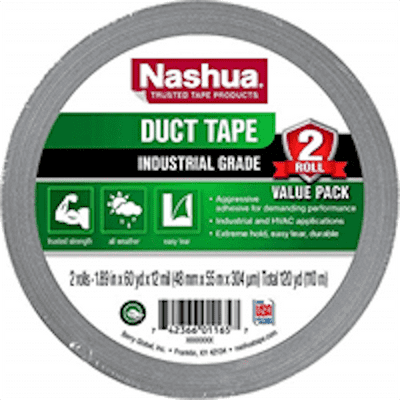 Nashua Industrial Grade Duct Tape 2 Rolls - 2 Inch x 60 Yards