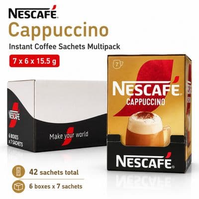 Nescafé Cappuccino Instant Coffee Sachets, 42x15.5g