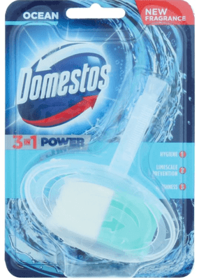 New Fragrance Ocean Domestos 3 in 1 Power Toilet Rim Block