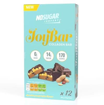 No Sugar Company Collagen Bar Choc Peanut Butter 12×40g