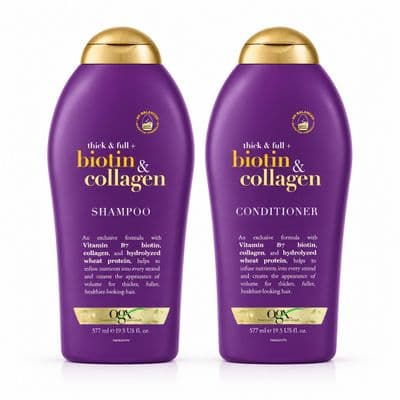 OGX Biotin & Collagen Shampoo Conditioner Twin Pack 2×577ml
