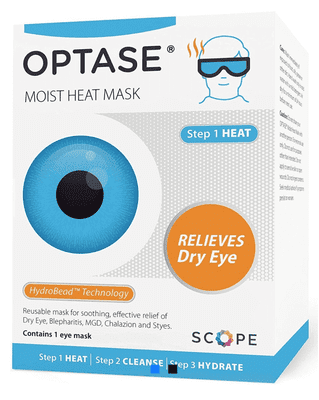 Optase Moist Heat Eye Mask Washable Reusable Heated Gel Mask