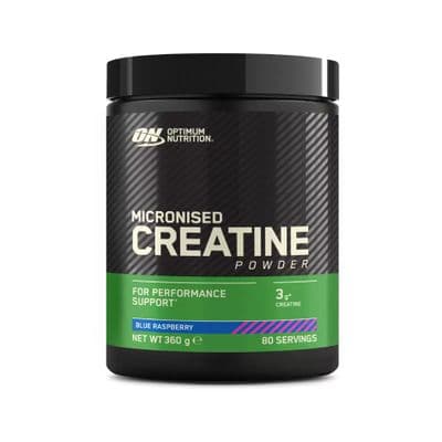 Optimum Nutrition Micronised Creatine Monohydrate Powder, Blue Raspberry, 360g