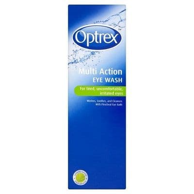 Optrex Multi Action Eye Wash 300ml Bottle for Tired, Uncomfortable & Irritated Eyes