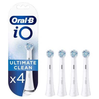 Oral-B IO Ultimate Clean Toothbrush Heads - Pack of 4 (White)