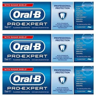 Oral B Pro Expert Professional Toothpaste Clean Mint 75ml, 3 Pack