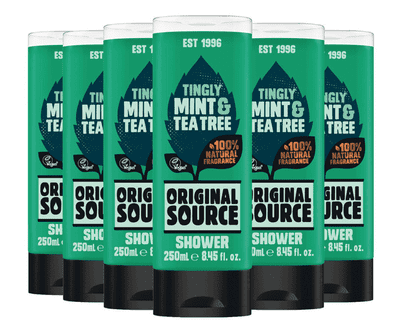 Original Source Mint & Tea Tree Shower Gel, 6 x 250ml