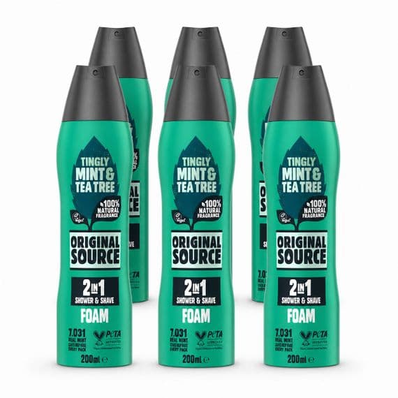 Buy Original Source Mint & Tea Tree Shower & Shave Foam 6 x