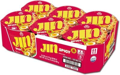Otoki Jin Spicy Ramen Noodle Cups, 6 x 65g Multipack