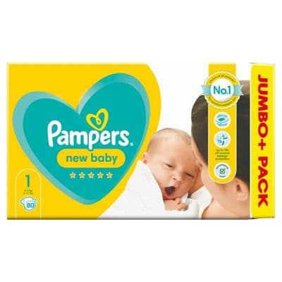 Pampers Baby Nappies Size 1 (2-5 kg / 4-11 lbs)