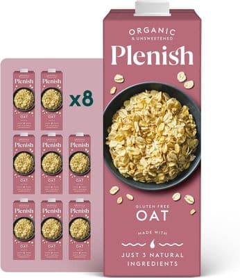 Plenish Organic Gluten-Free Oat Milk, 8 x 1L