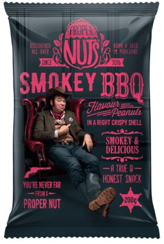 Proper Nuts Smokey BBQ Flavour Peanuts 7 x 200g Bags