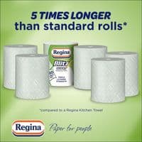 Regina Blitz Giant Household Towel - 1 Roll, 3-Ply, 260 Sheets, FSC Certified