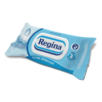 Regina Moist Toilet Tissue Ultra Sensitive 12 Pack - 42 Flushable Wipes per Pack