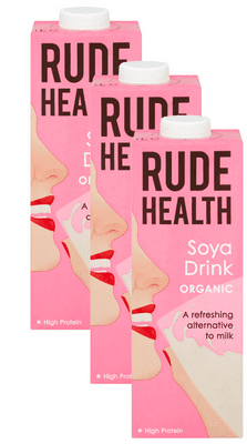 Rude Health Organic Soya Drink 1L x 3