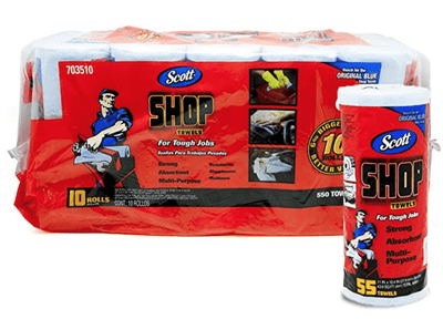 Scott Shop Multi-Purpose Towels, 10 Rolls x 55 Sheets