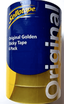 Sellotape Original Golden Tape Roll Non-static Easy-tear (Pack 6)