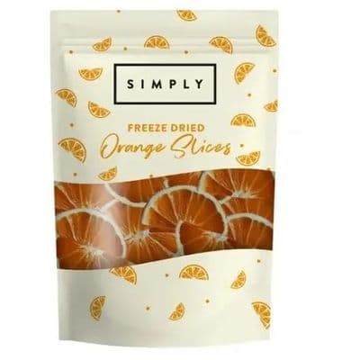 Simply Freeze-Dried Orange Slices, 100g Resealable Pouch